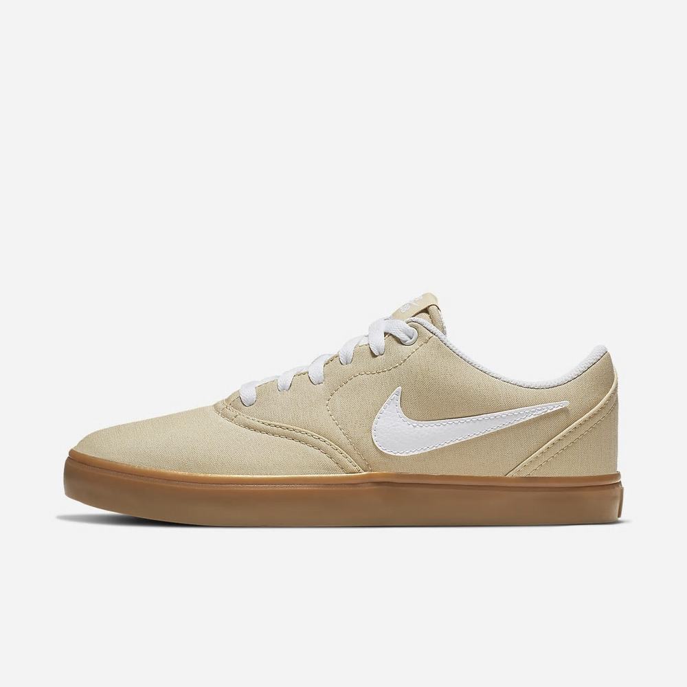 Chaussure De Skate Nike SB Check Solar Kaki 5946-027 Desert Ore/White/White Femme | YJE-37406642